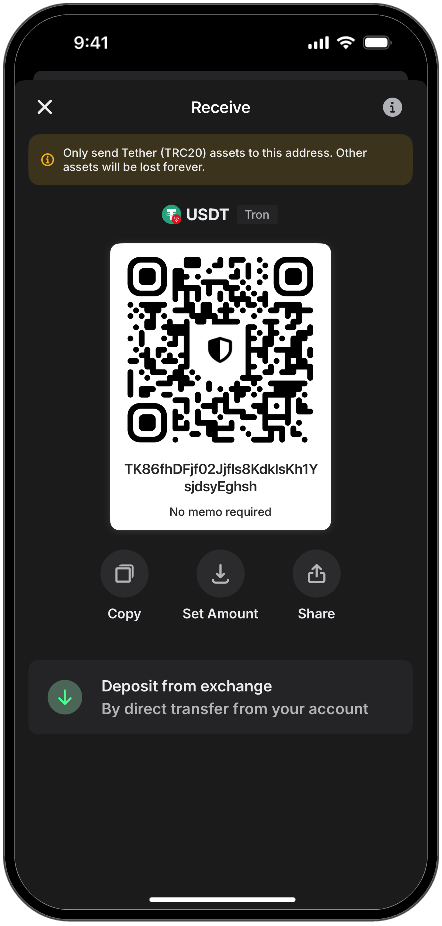 Receive Crypto